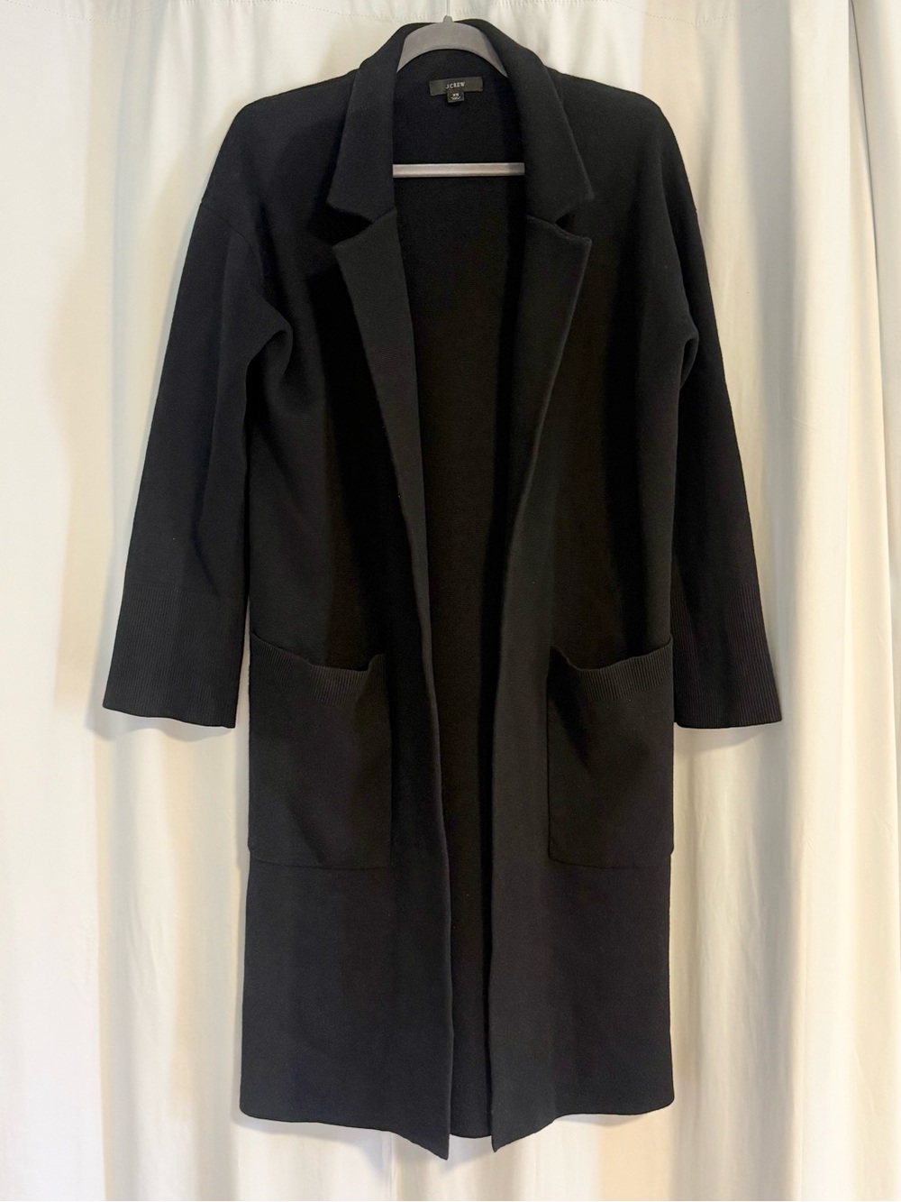 J.Crew Women’s XS Ella Open Front Longline Sweater Knit Blazer Jacket Coat AD753